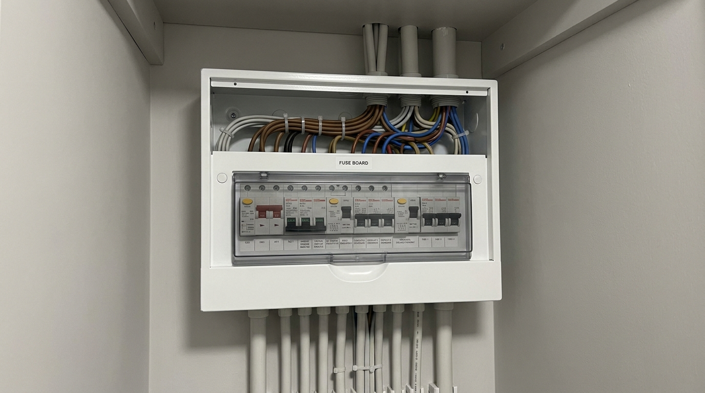 A new consumer unit installed by North Devon Electrical