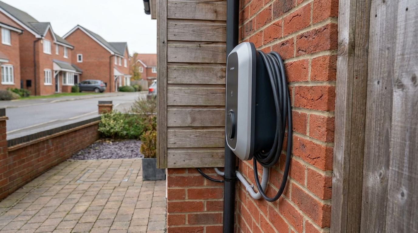 An EV charger installed by North Devon Electrical